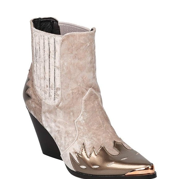 HANNIBAL Velvet Western Cowgirl Boots - Picture 3 of 6